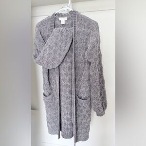 Gray Cable Knit Women's Sweater